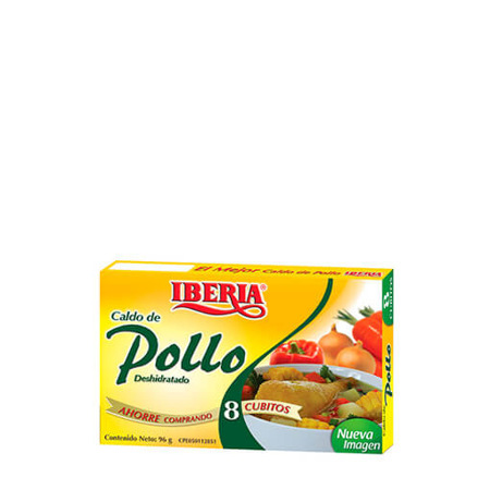 Imagen de Caldo De Pollo Iberia (8 Unidades).