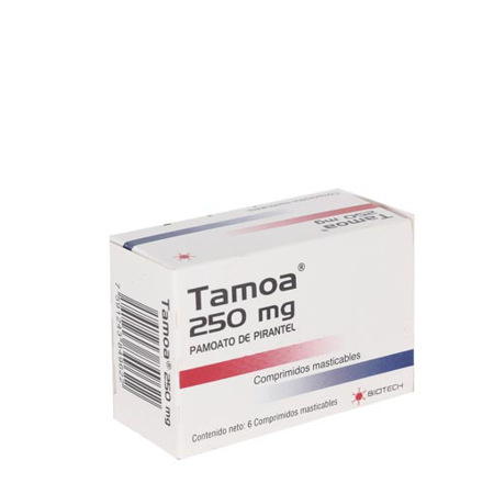 Imagen de Pamoato De Pirantel Tamoa Comp Mast. 250Mg X6