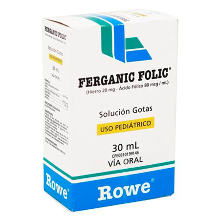 Imagen de Hierro + Ácido Folico Ferganic Folic Gts. X30Ml