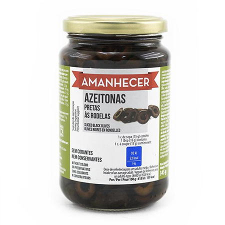 Imagen de Aceitunas Negras Rebanadas Amanhecer 165 Gr.