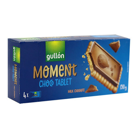 Imagen de Galleta Choco Tablet Con Chocolate De Leche Moment Gullón 150 Gr.