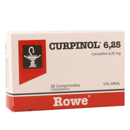 Imagen de Carvedilol Curpinol Comp. 6,25Mg X30