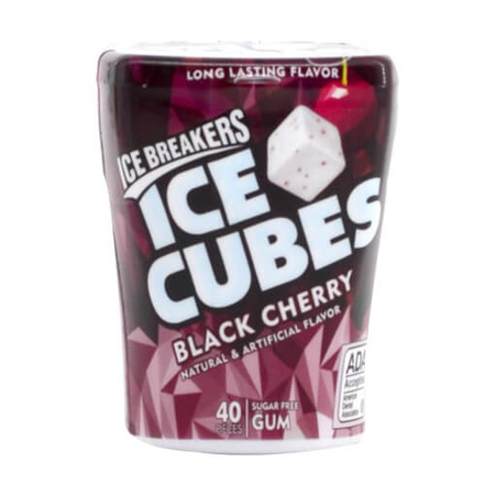 Imagen de Goma De Mascar Black Cherry Ice Cube Grande.