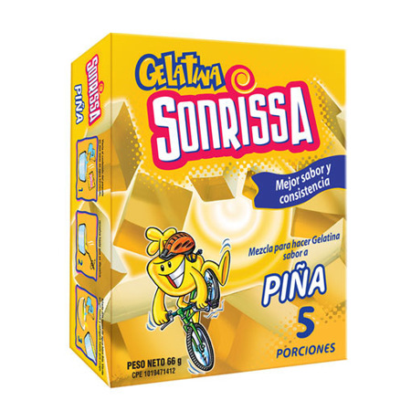 Imagen de Gelatina de Piña Sonrissa 66 Gr.