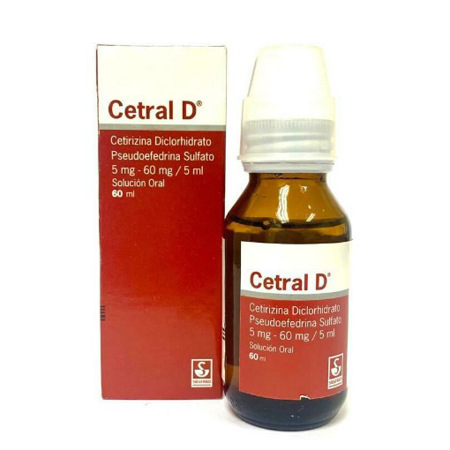 Imagen de Cetirizina + Pseudoefedrina Cetral D/Sol. X60Ml