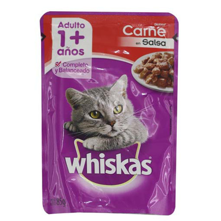 Imagen de Salsa Para Gatos Sabor A Carne Whiskas 100 Gr.