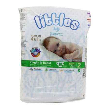 Imagen de Pañal  Littles Baby Talla 3-6 Kg (10 Unidades).