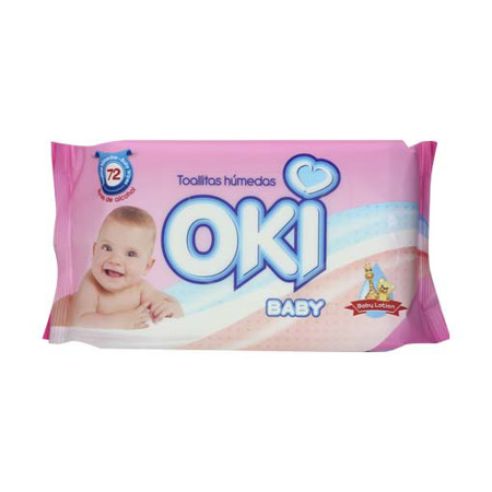 Imagen de Toalla Humeda Baby Lotion Oki (72 Unidades).