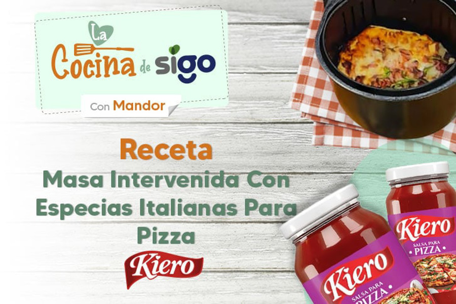 Masa Intervenida Con Especias Italianas Para Pizza Kiero.