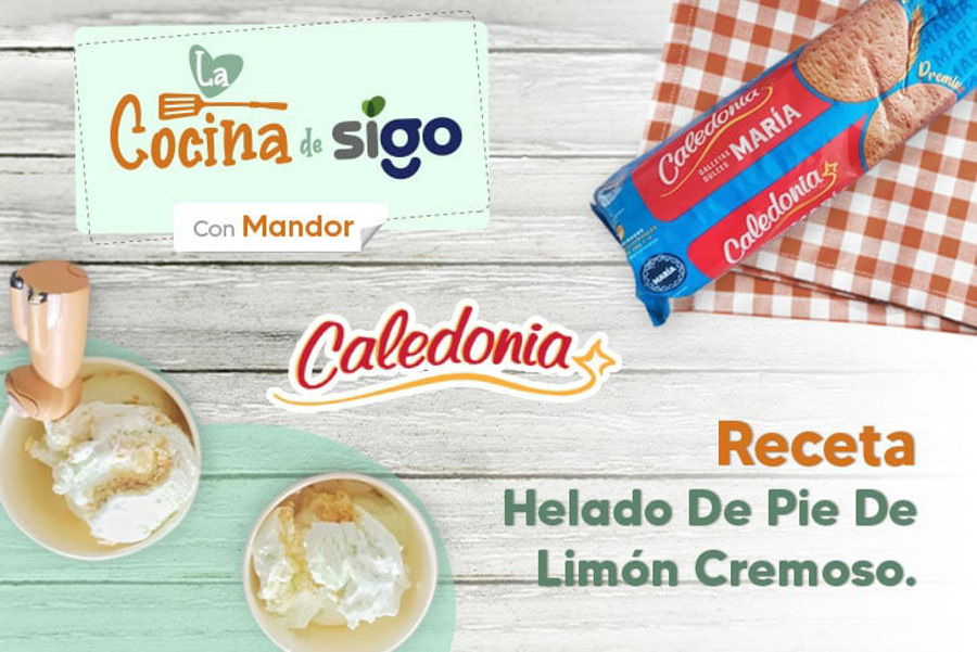 Helado De Píe De Limón Cremoso Con Galletas María Caledonia.