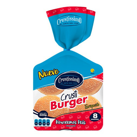 Imagen de Pan De Hamburguesa Crustissimo 600Gr