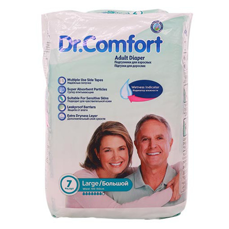 Imagen de Pañal Dr. Comfort Para Adulto Talla L 7 Und