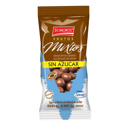 Imagen de Chocolate St.Moritz Sin Azucar Frutos Mixtos 40 Gr