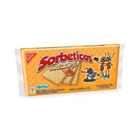 Imagen de Galleta Wafer Sorbeticos Arequipe 100Gr 4Und