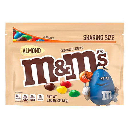 Imagen de Chocolate Gragea M&Ms Almond 235.3 Gr