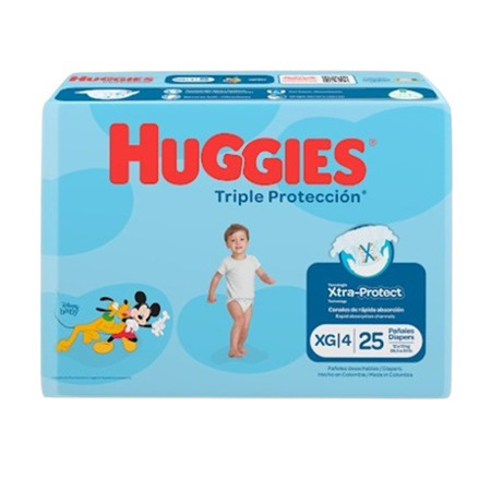 Imagen de Pañal Bebe Huggies Triple Protección Talla XG 25 Und