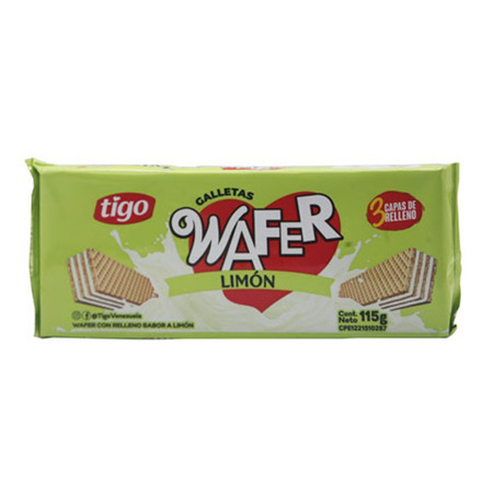 Imagen de Galleta Wafer Tigo De Limón 115 Gr