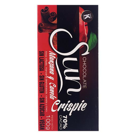 Imagen de Chocolate Barra Sun Manzana Y Canela 70% 100 Gr