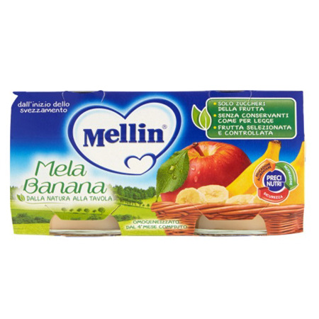 Imagen de Compota De Manzana Y Banana Mellin 2 Und 200 Gr