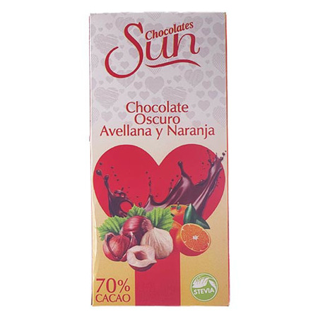 Imagen de Chocolate Barra Sun Avellana Y Naranja 70% 100 Gr