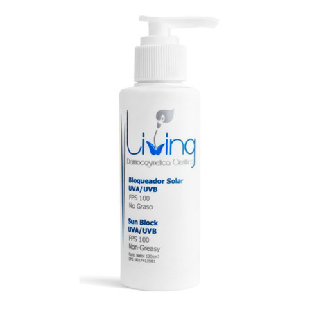 Imagen de Bloqueador Solar Facial UVA/UVB FPS 100 Living 120Ml