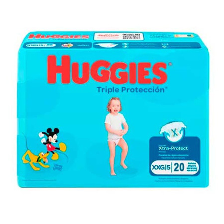 Imagen de Pañal Bebe Huggies Triple Protección Talla XXG 20 Und