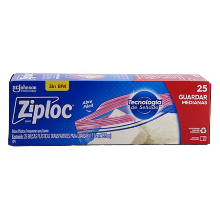 Imagen de Bolsa Ziploc Mediana Con Cierre X 25 Und