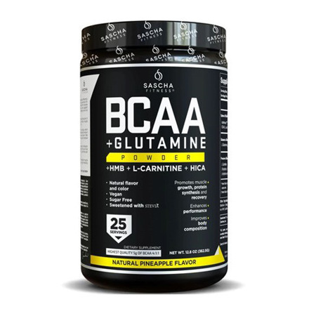 Imagen de Bcaa Glutamina Polvo Sascha Fitness Pineapple 362.5Gr