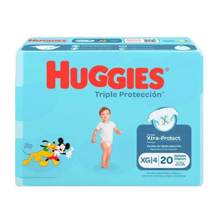 Imagen de Pañal Bebe Huggies Triple Proteccion Talla Xg 20 Und.