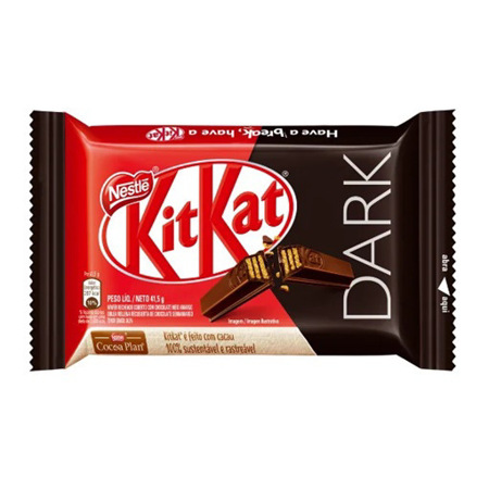 Imagen de Galleta Cubierta Kit Kat Chocolate Dark 41 Gr