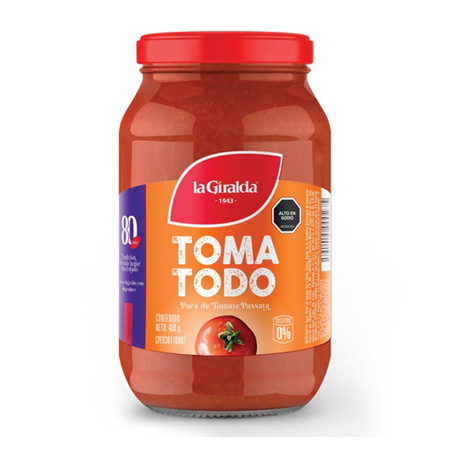 Imagen de Puré De Tomate Tomatodo La Giralda 490 Gr.