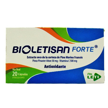 Imagen de Bioletisan Forte Antioxidante 50Mg/500Mg X 20 Cap Leti