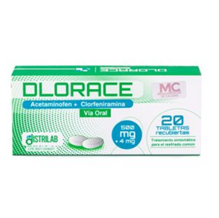 Imagen de Dlorace Tableta Recubierta 500 Mg/4 Mg X20