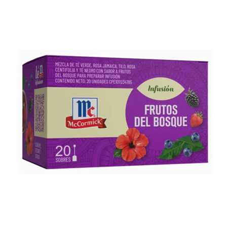 Imagen de Infusión Frutos Del Bosque Te McCormick 20 Und