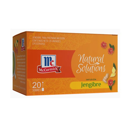 Imagen de Infusión Natural Solutions Jengibre McCormick 20 Und