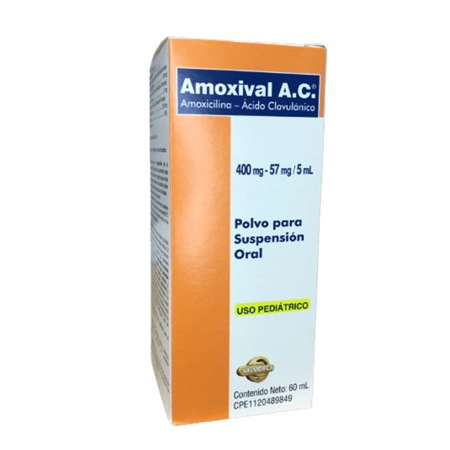 Imagen de Amoxival + A.C Suspensión 400mg / 57mg 60Ml