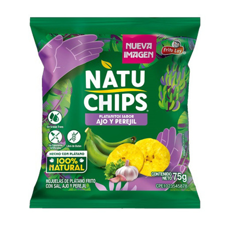 Imagen de Platanito Ajo y Perejil Natuchips 75 Gr