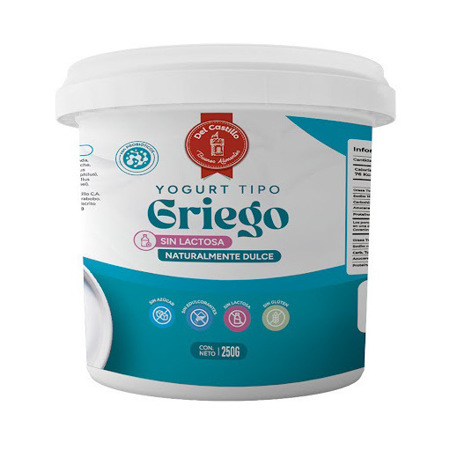 Imagen de Yogurt Firme Del Castillo Griego Sin Lactosa 250 Gr