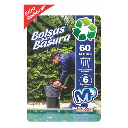 Imagen de Bolsa De Basura Martin Plast 60l X 6 Und