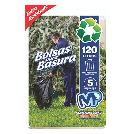 Imagen de Bolsa De Basura Martin Plast 120l X 5 Und