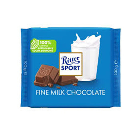 Imagen de Chocolate Barra Ritter Sport Chocolate Y Leche 100g