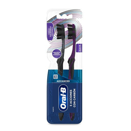 Imagen de Cepillo Dental Oral B 5 Acciones Con Carbón 2 Piezas