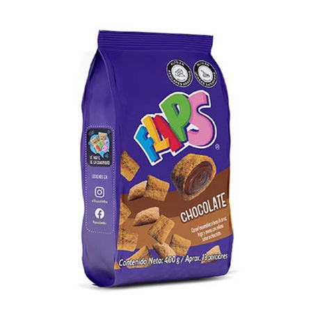 Imagen de Cereal Relleno De Chocolate Flips 400g
