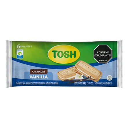 Imagen de Galleta Rellena Tosh Vainilla 144g
