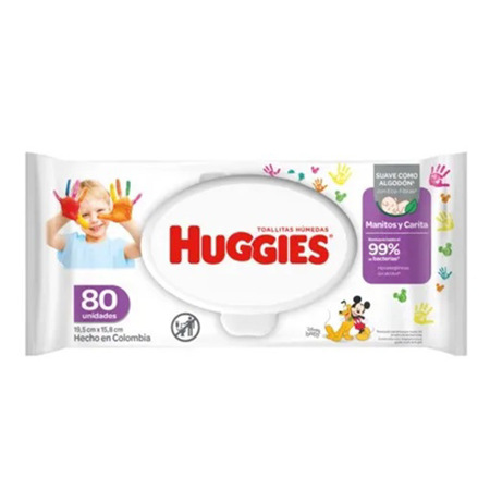 Imagen de Toalla Húmeda Fibra Natural Huggies 80und
