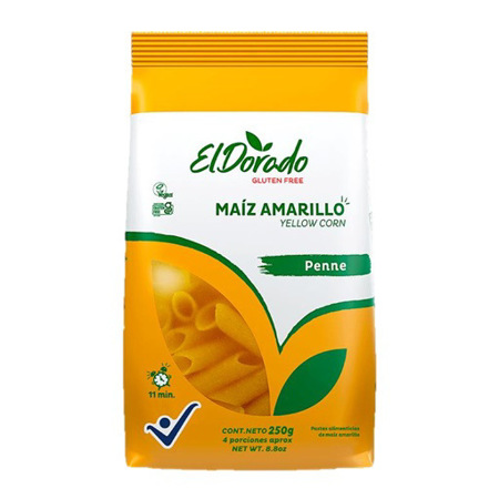 Imagen de Pasta Penne Dorado De Maíz Amarillo Gluten Free 250g