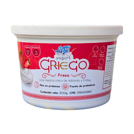Imagen de Yogurt Firme Granvi Lac Griego Fresa 500g
