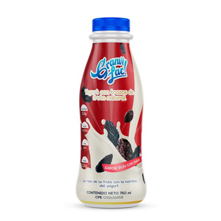 Imagen de Yogurt Liquido Granvi Lac De Ron Con Pasas 750ml