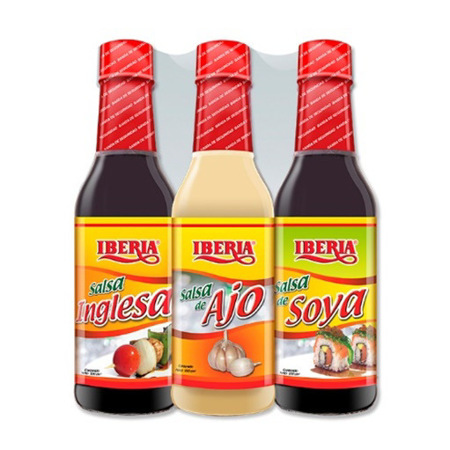 Imagen de Combo Salsa Iberia De Ajo De Soya Inglesa 300ml