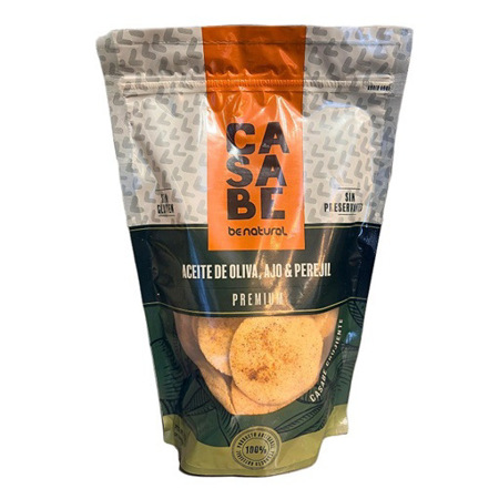 Imagen de Casabe Be Natural Casabe Con Aceite De Oliva Ajo Y Perejil 220g